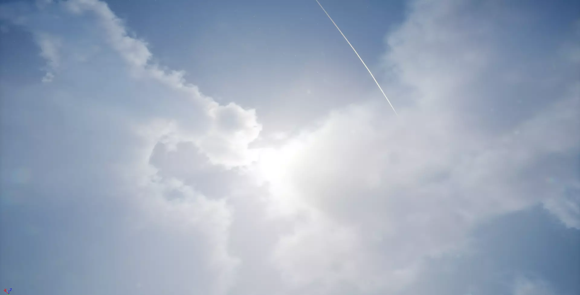 Unreal volumetric clouds material